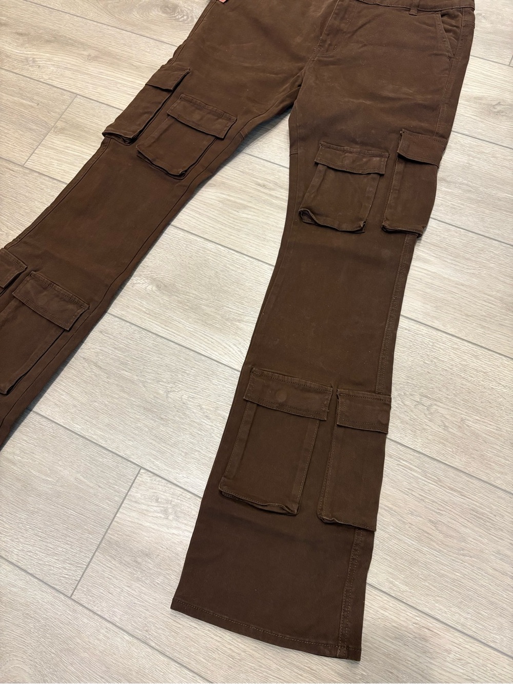 CRYSP Denim Men’s Fisher Stacked Cargo Pant ‘Brown’ - Picture 2 of 6